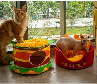 Hamburger French Fries Pet Bed