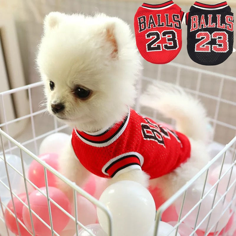 Mesh Basketball Uniform Jersey for Dog Cat Pet