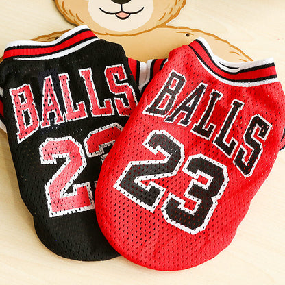 Mesh Basketball Uniform Jersey for Dog Cat Pet