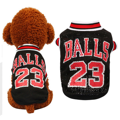 Mesh Basketball Uniform Jersey for Dog Cat Pet