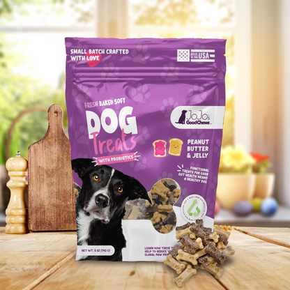 JoJo Good Chews Peanut Butter & Jelly Soft Chew Dog Treats