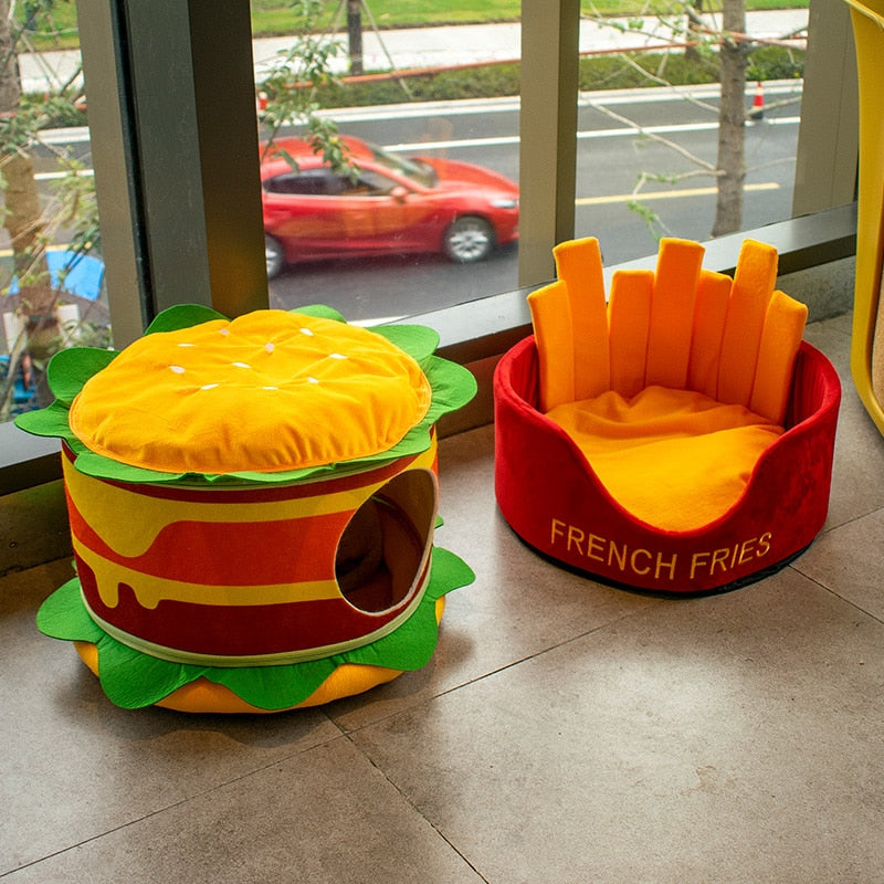 Hamburger French Fries Pet Bed